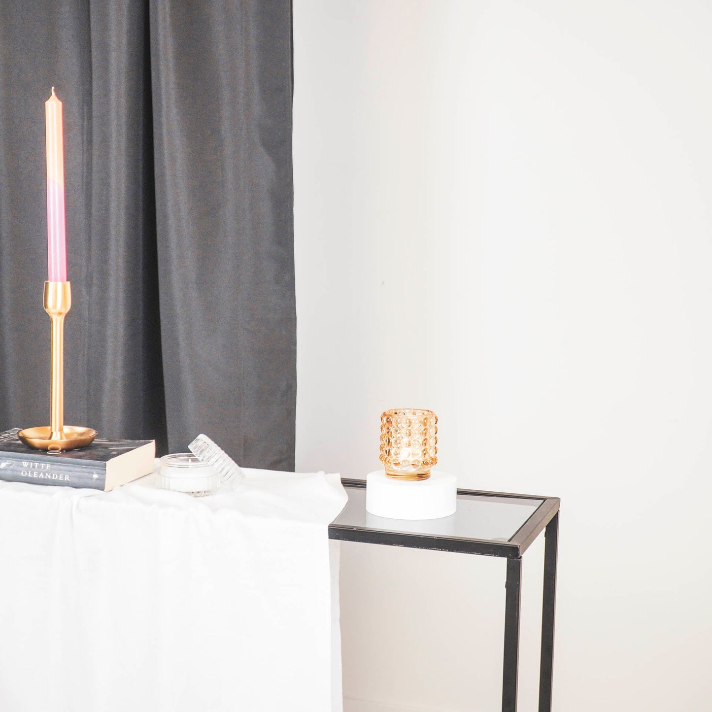 Housevitamin Kaarsenhouder - Theelicht - Glas - Amber - 7x8cm - Home & Garden > Decor > Home Fragrances > Candles