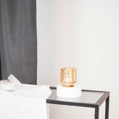 Housevitamin Kaarsenhouder - Theelicht - Glas - Amber - 7x8cm - Home & Garden > Decor > Home Fragrances > Candles