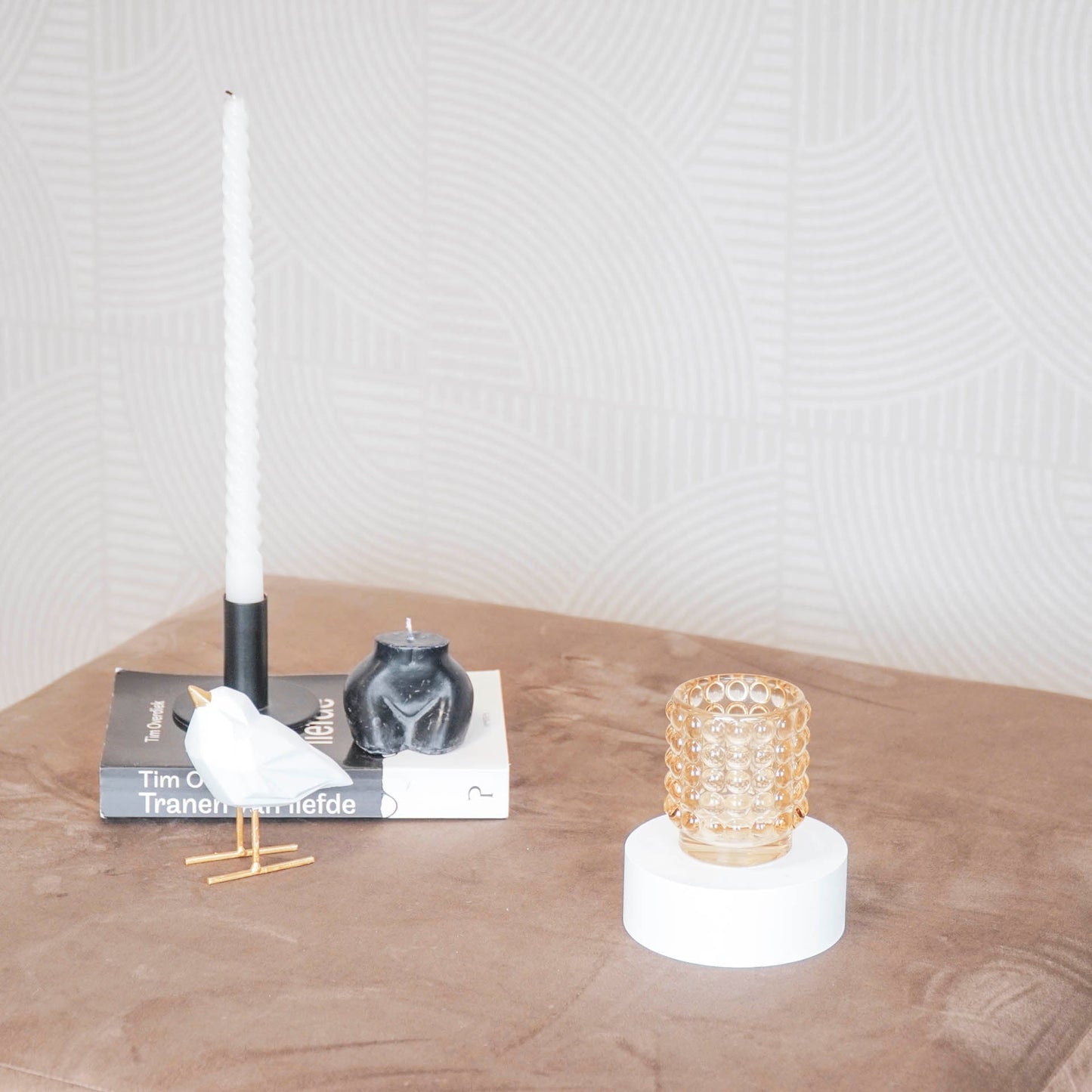 Housevitamin Kaarsenhouder - Theelicht - Glas - Amber - 7x8cm - Home & Garden > Decor > Home Fragrances > Candles