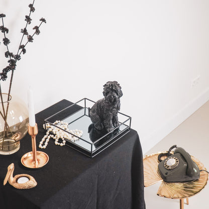 Housevitamin Ornament - Labradoodle Hond - Polyresin - Zwart - 16x23,5cm - Home & Garden > Decor