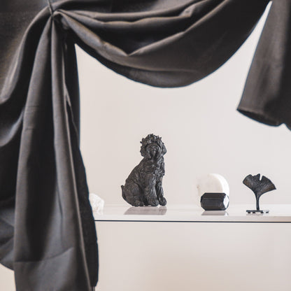 Housevitamin Ornament - Labradoodle Hond - Polyresin - Zwart - 16x23,5cm - Home & Garden > Decor