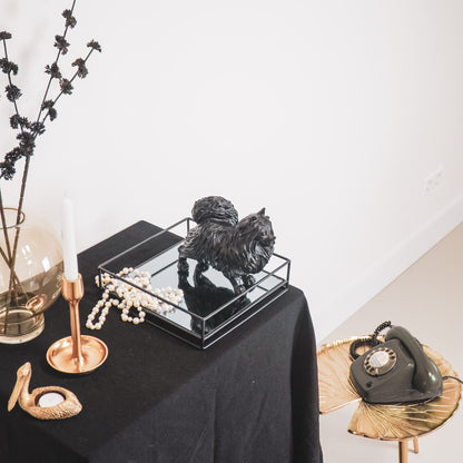 Housevitamin Ornament - Dwergkees - Polyresin - Zwart - 10,5x5x9cm - Home & Garden > Decor