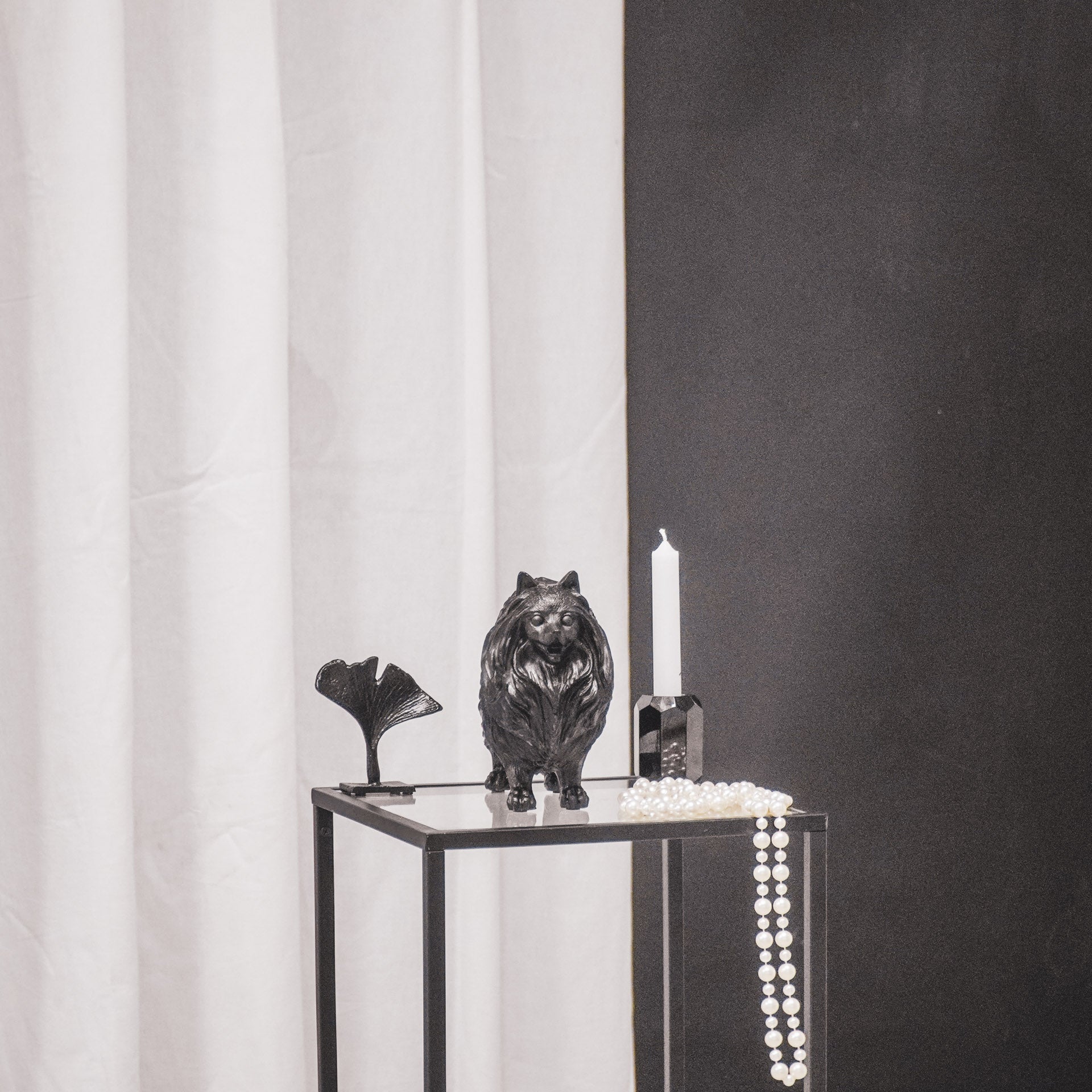 Housevitamin Ornament - Dwergkees - Polyresin - Zwart - 10,5x5x9cm - Home & Garden > Decor