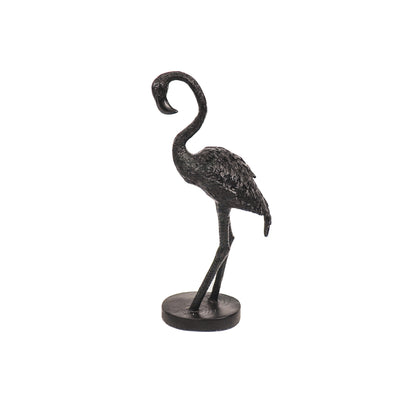 Housevitamin Ornament - Flamingo - Metaal - Zwart - 9x7,5x19,5cm - Home & Garden > Decor