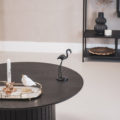 Housevitamin Ornament - Flamingo - Metaal - Zwart - 9x7,5x19,5cm - Home & Garden > Decor
