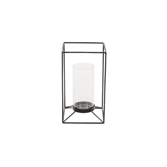 Housevitamin Lantaarn - Metaal/Glas - Zwart - 14,5x14,5x25cm - Home & Garden > Decor > Home Fragrances > Candles