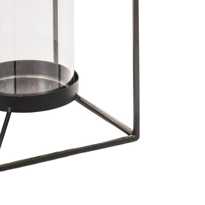 Housevitamin Lantaarn - Metaal/Glas - Zwart - 12,5x12,5x20cm - Home & Garden > Decor > Home Fragrances > Candles