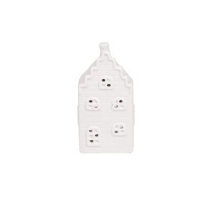 Housevitamin Kaarsenhouder-Theelicht-Grachtenpand-Keramiek-Wit-7x12" - Home & Garden > Decor > Home Fragrances > Candles