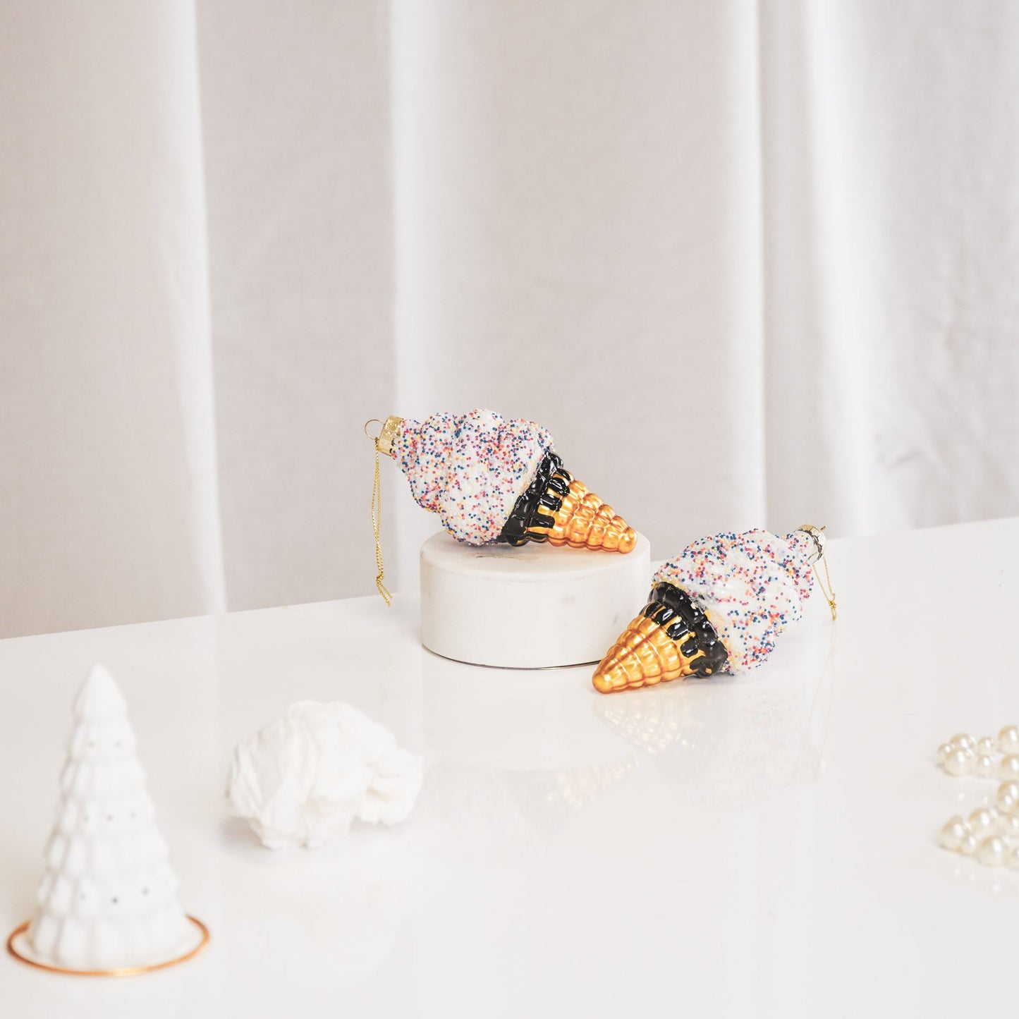 Kersthanger - IJsje - Glas - 5,5x5,5x12cm Housevitamin