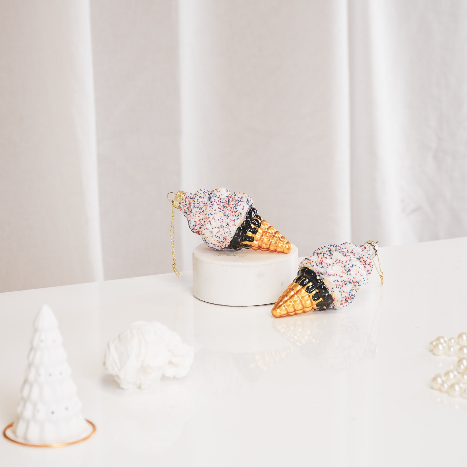 Kersthanger - IJsje - Glas - 5,5x5,5x12cm Housevitamin