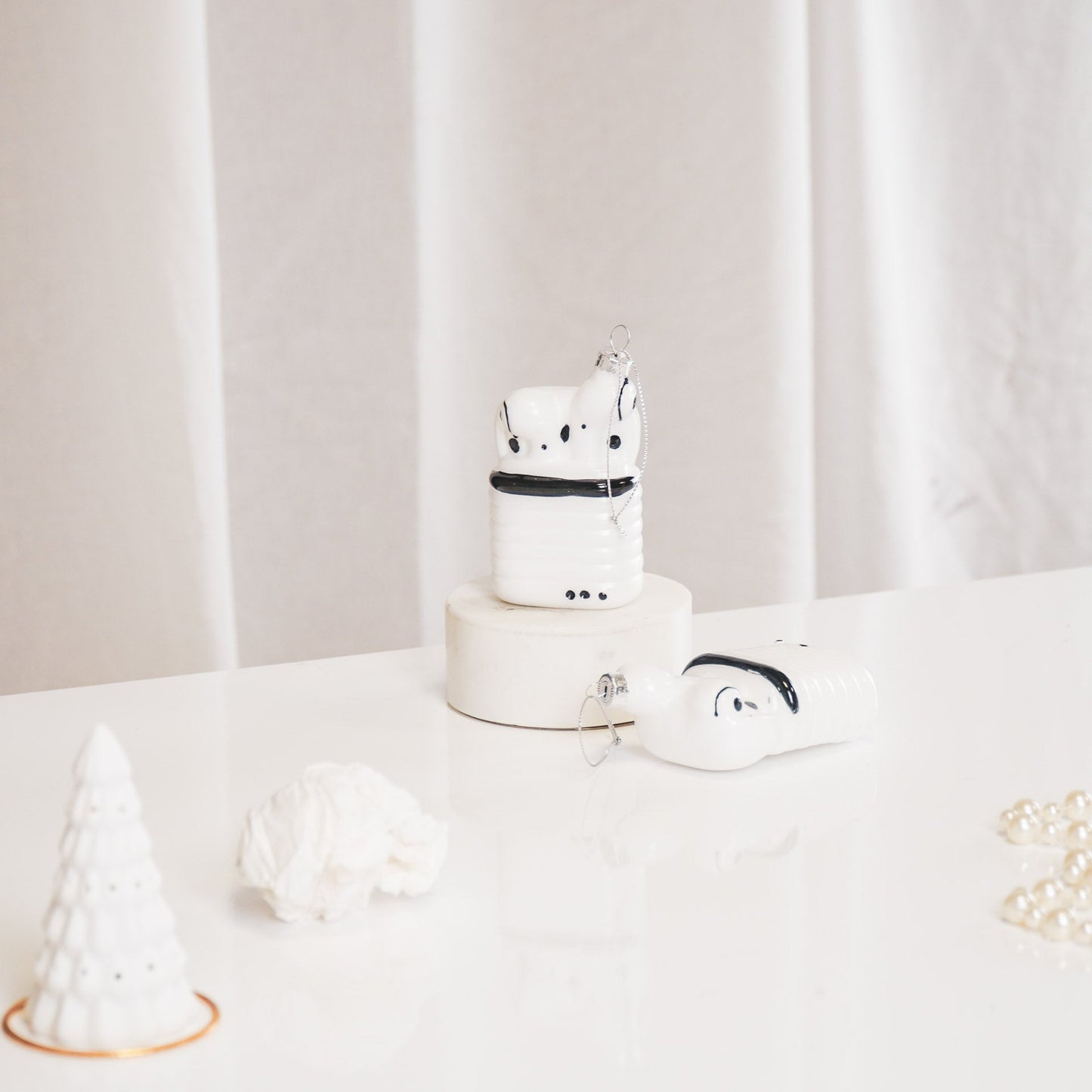 Ornament Kersthanger - Airpods - Glas - 6,5x3,5x10,5cm Housevitamin