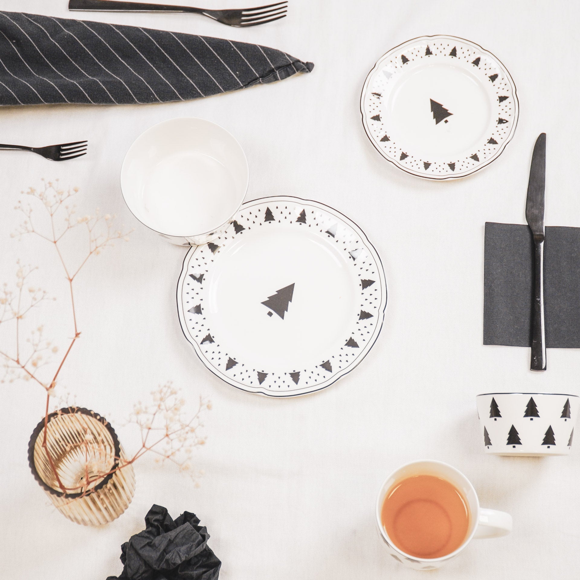 Bord - Kerstboom - Newbone - 19,5x19,5x1,2cm Housevitamin