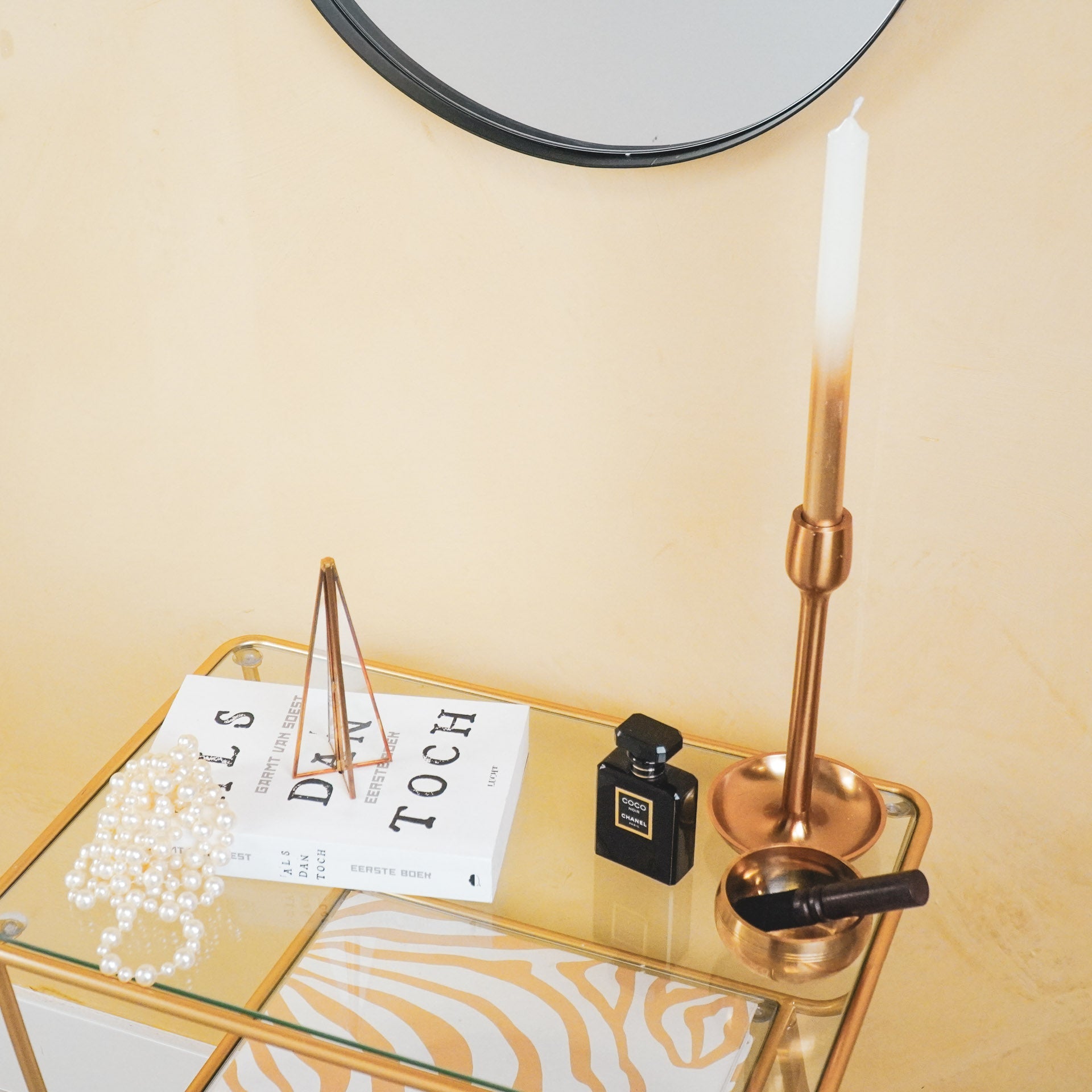 Kerstboom - Metaal/Glas - Goud - 4,5x15cm Housevitamin