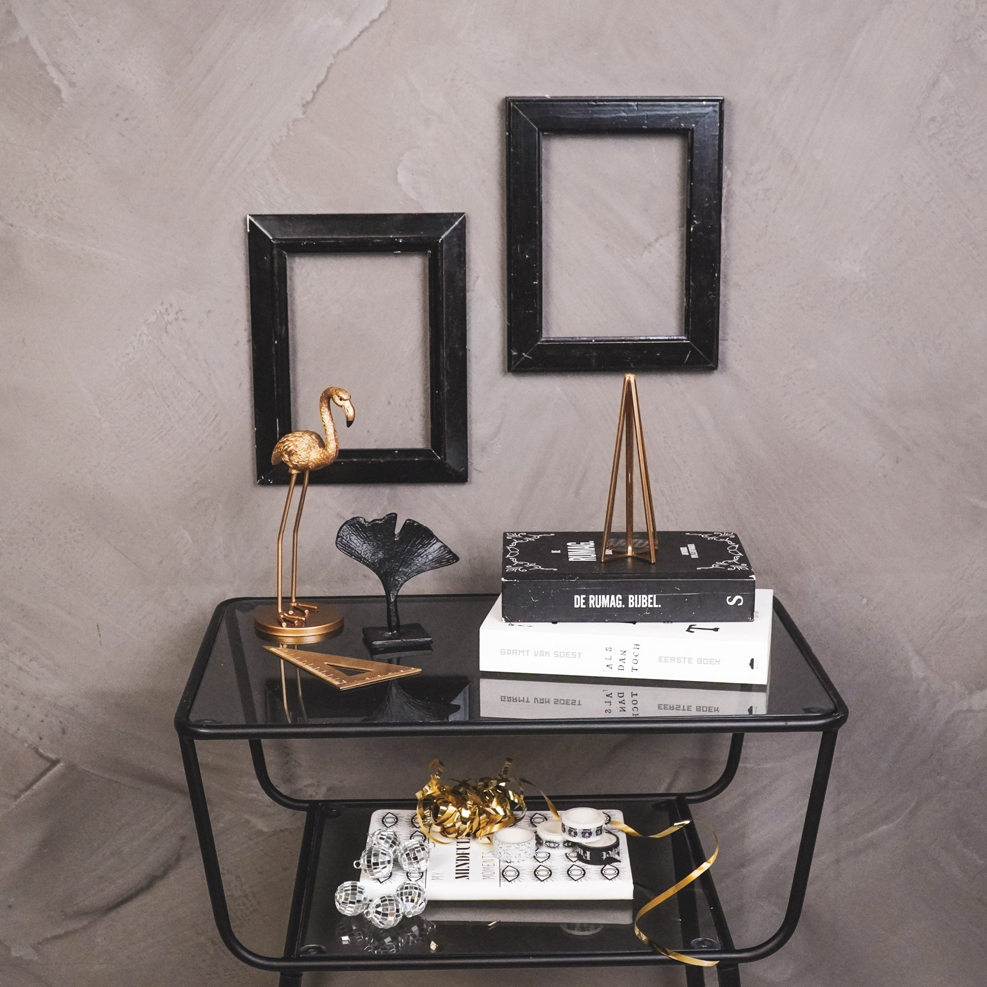 Kerstboom - Metaal/Glas - Goud - 4,5x15cm Housevitamin