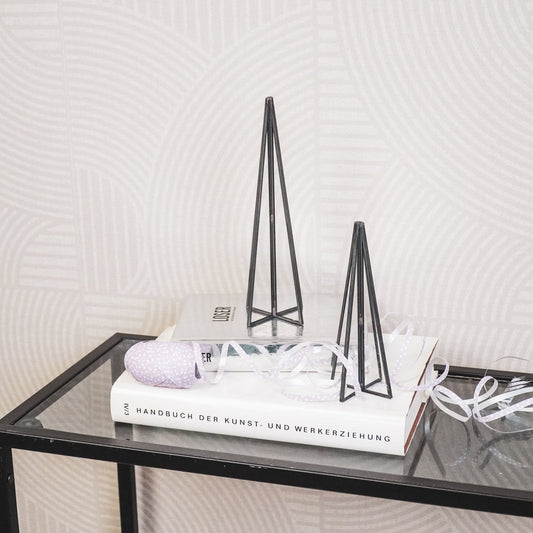 Kerstboom - Metaal/Glas - Zwart - 4,5x15cm Housevitamin