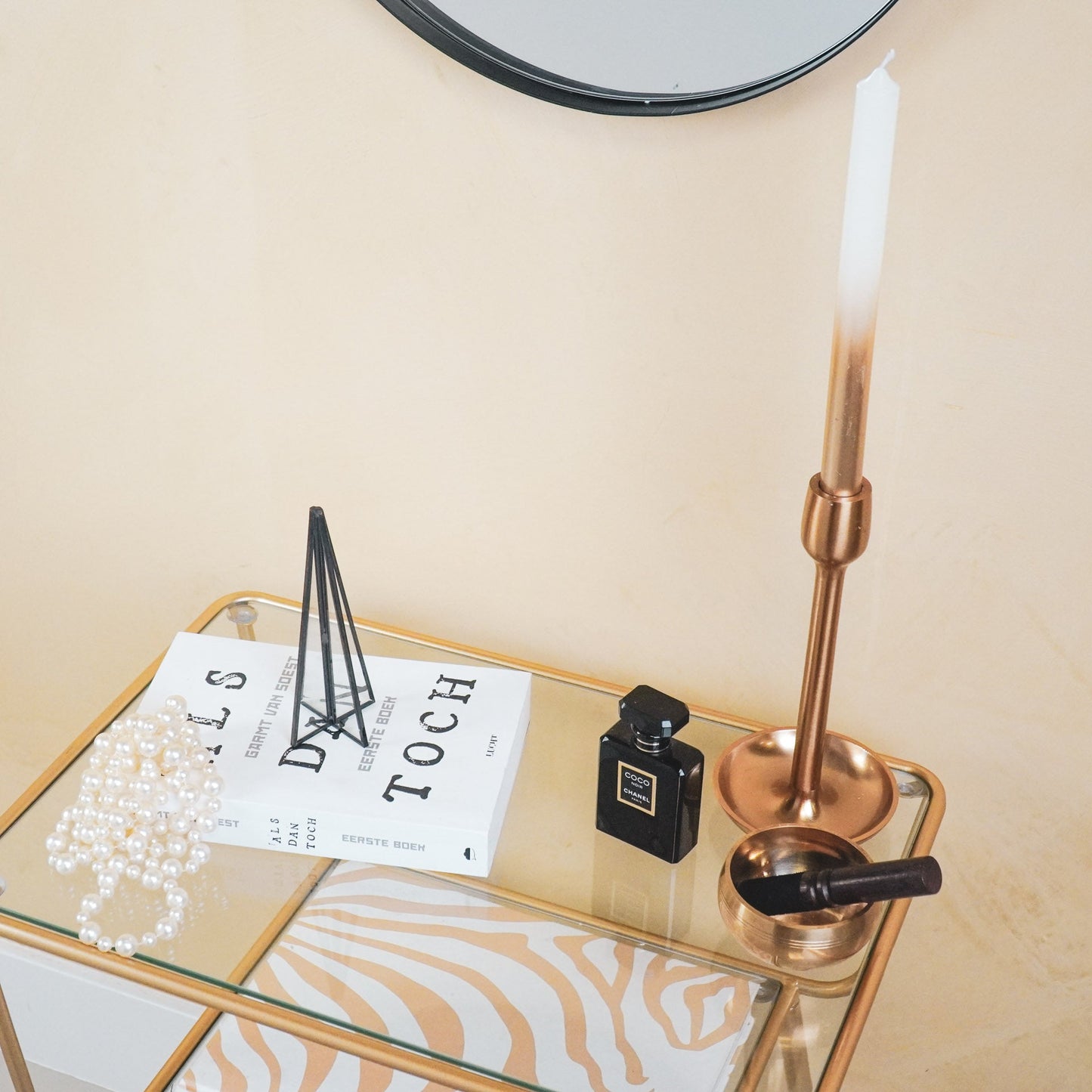 Kerstboom - Metaal/Glas - Zwart - 4,5x15cm Housevitamin