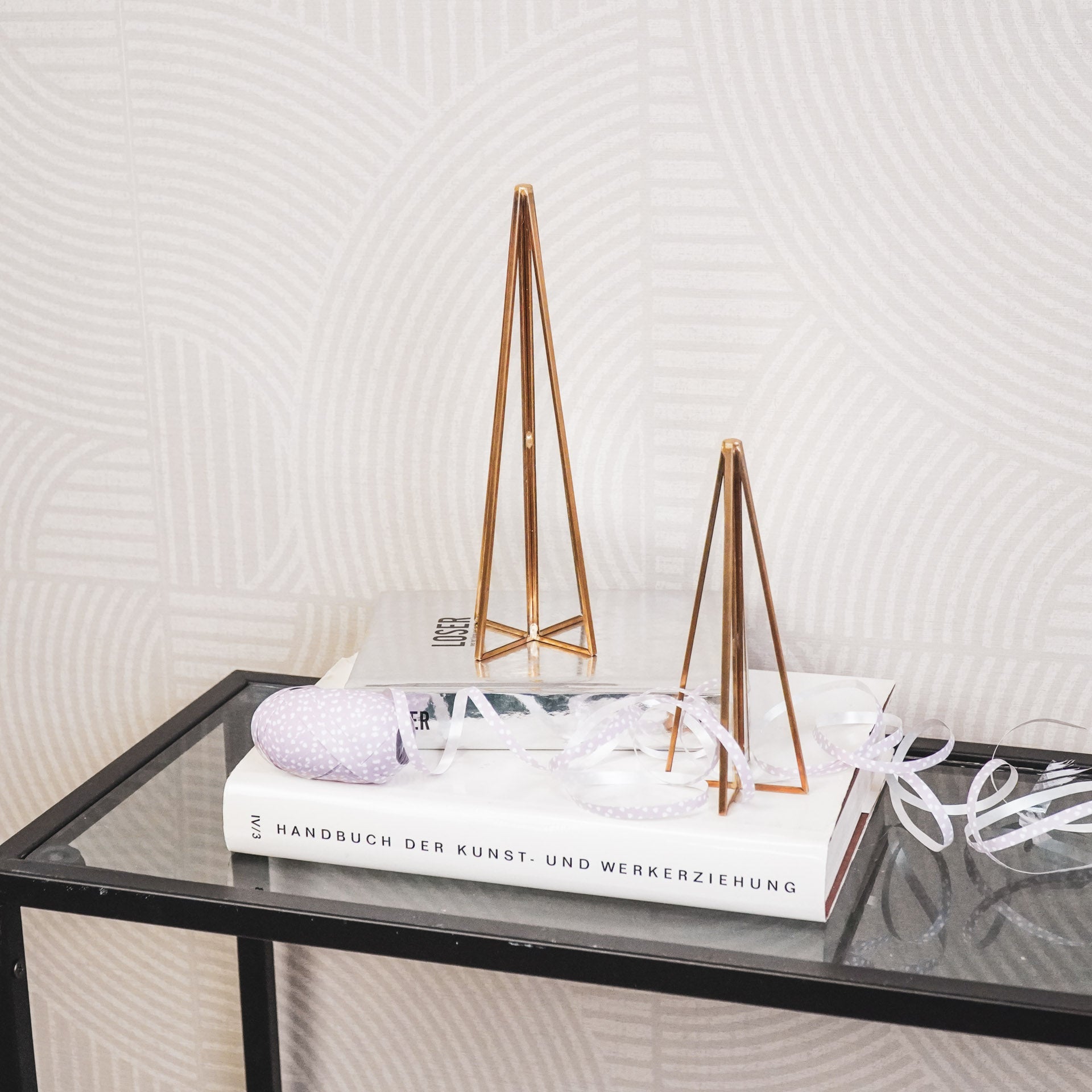 Kerstboom - Metaal/Glas - Goud - 5,5x20cm Housevitamin