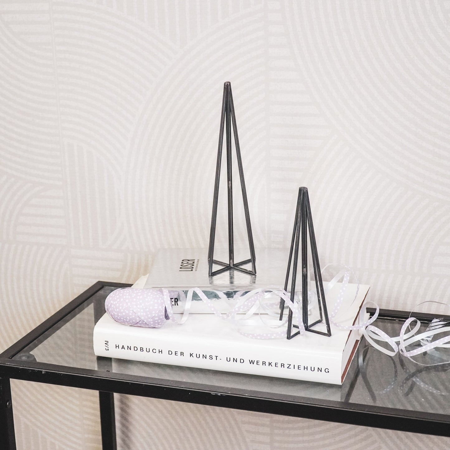 Kerstboom - Metaal/Glas - Zwart - 5,5x20cm Housevitamin