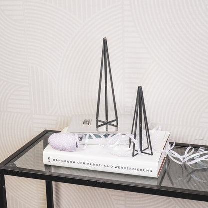 Kerstboom - Metaal/Glas - Zwart - 5,5x20cm Housevitamin