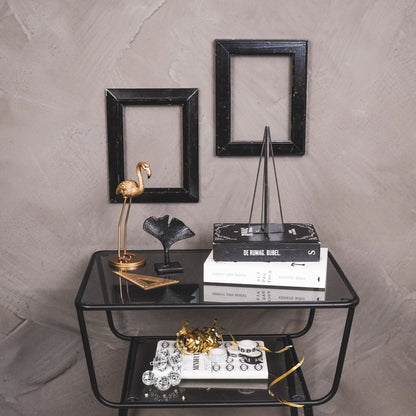 Kerstboom - Metaal/Glas - Zwart - 5,5x20cm Housevitamin