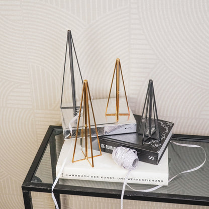 Kerstboom - Metaal/Glas - Zwart - 5,5x20cm Housevitamin