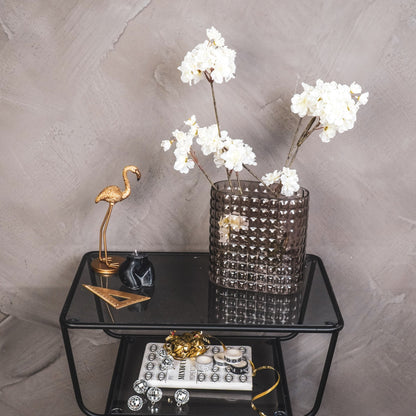 Housevitamin Vaas - Ribble - Glas - Bruin - 18x9,5x17,5cm - Home & Garden > Decor > Vases