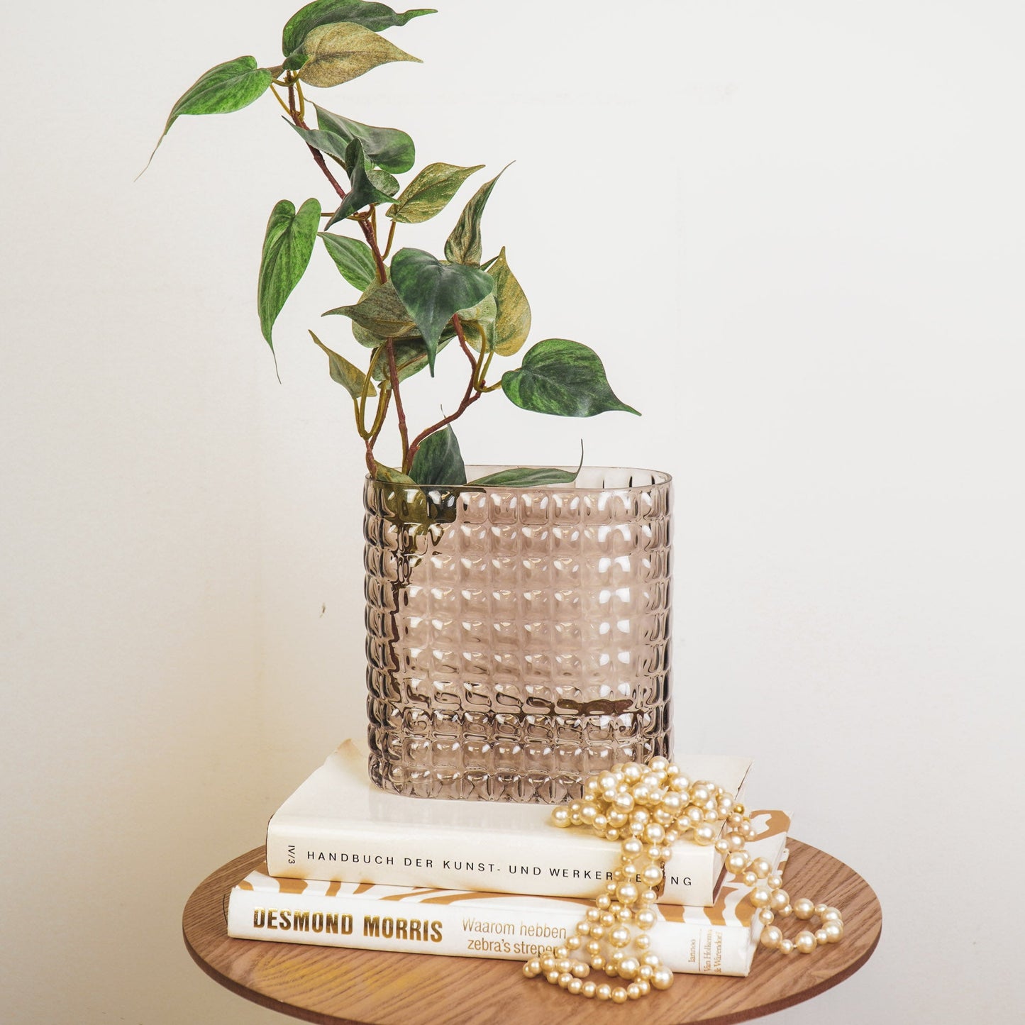 Housevitamin Vaas - Ribble - Glas - Bruin - 18x9,5x17,5cm - Home & Garden > Decor > Vases