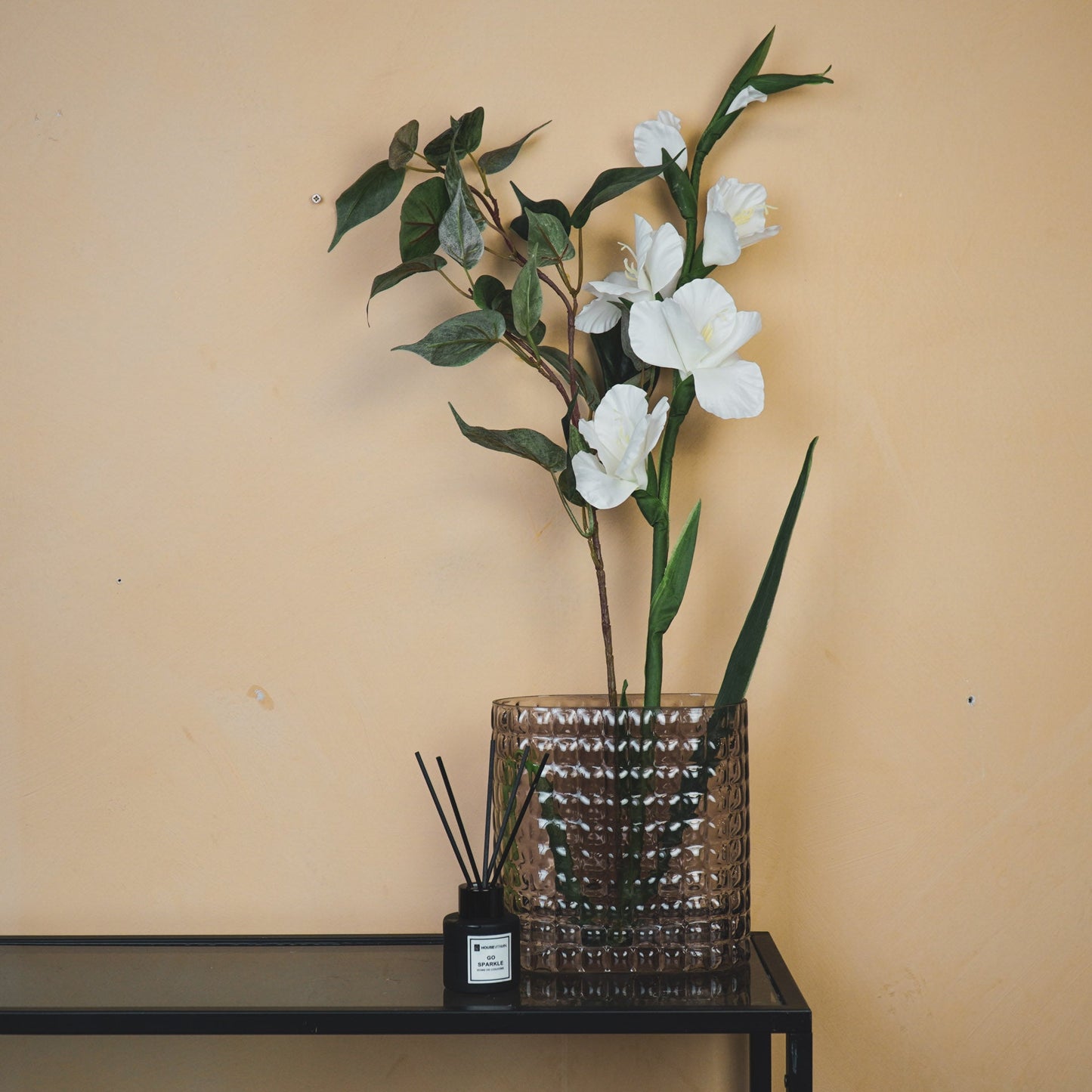 Housevitamin Vaas - Ribble - Glas - Bruin - 18x9,5x17,5cm - Home & Garden > Decor > Vases