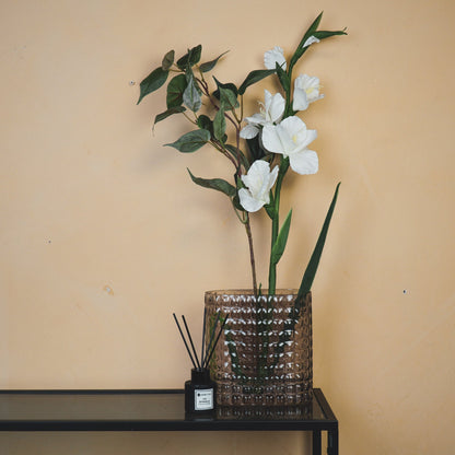 Housevitamin Vaas - Ribble - Glas - Bruin - 18x9,5x17,5cm - Home & Garden > Decor > Vases