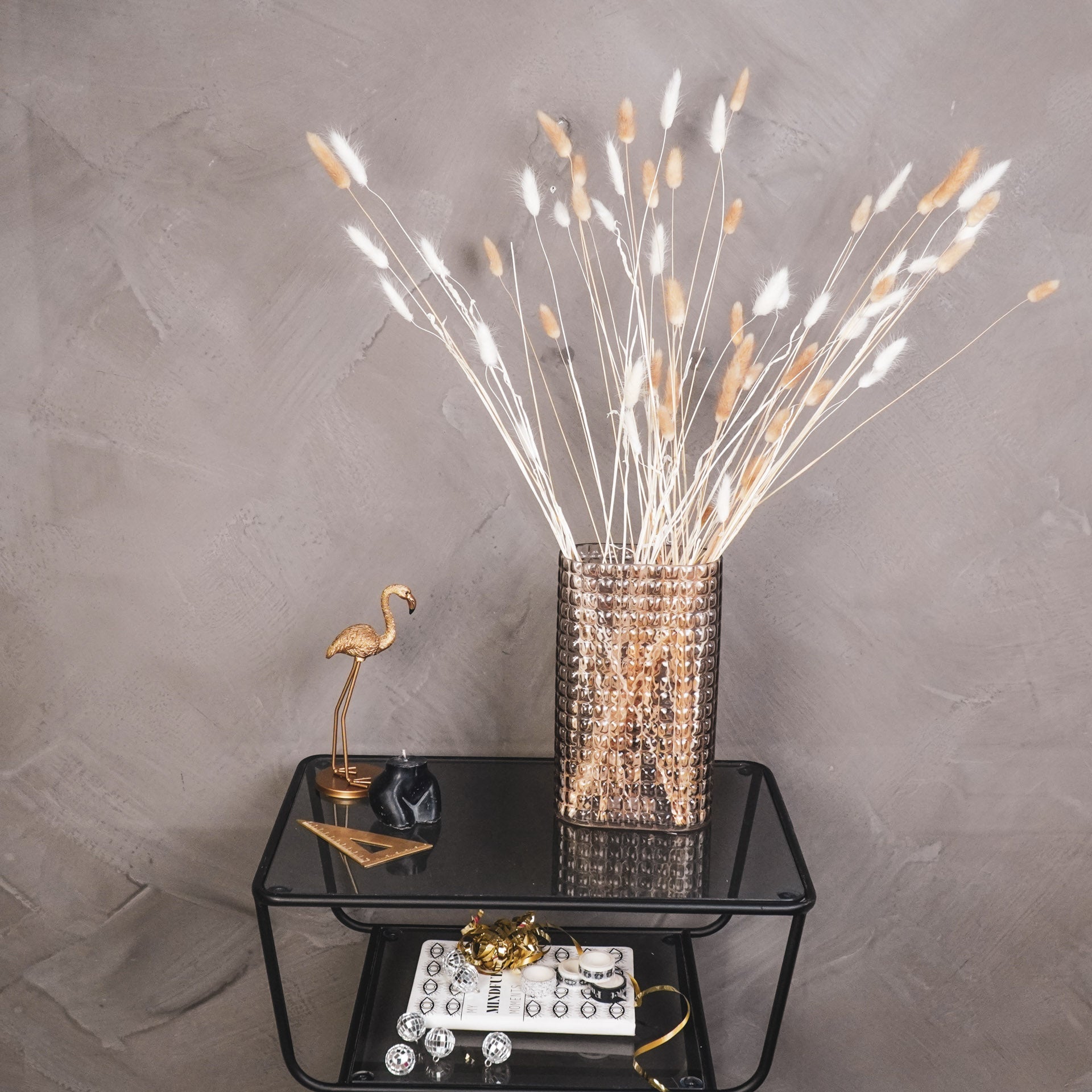 Housevitamin Vaas - Ribble - Glas - Bruin - 15x8x25cm - Home & Garden > Decor > Vases