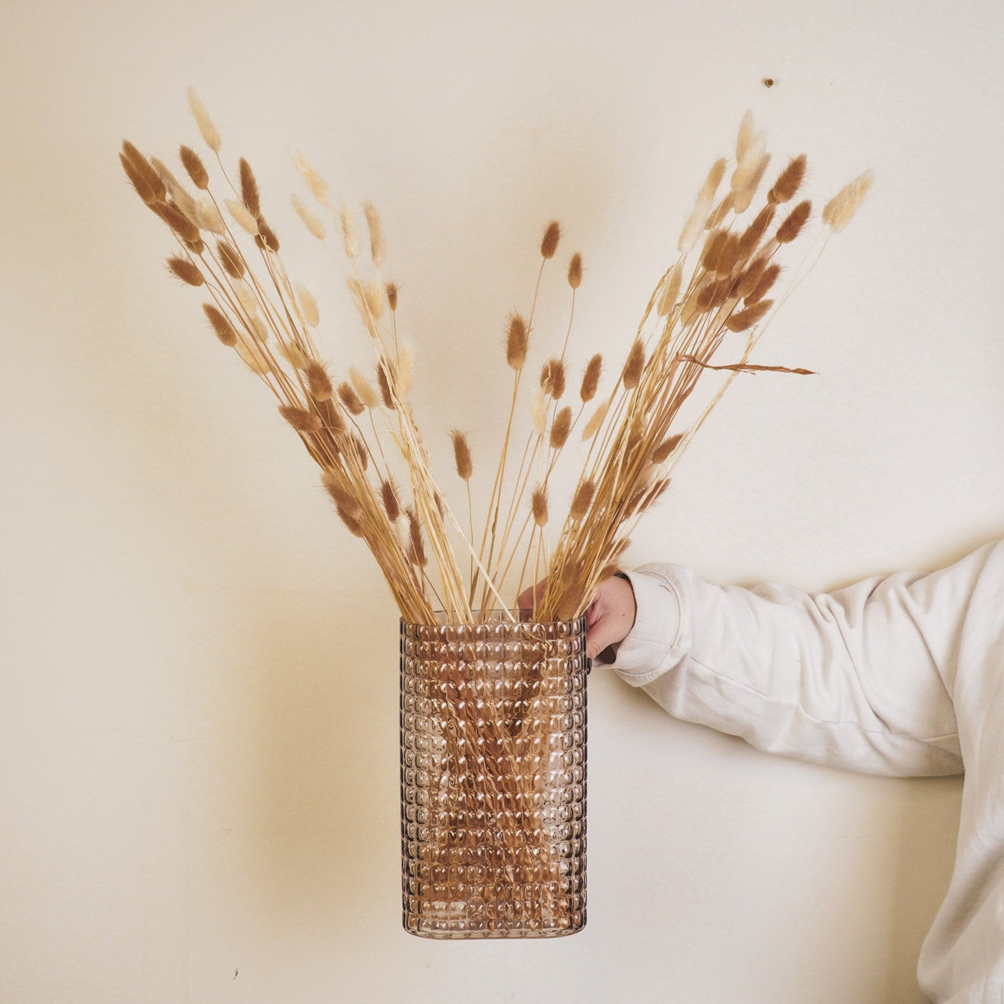 Housevitamin Vaas - Ribble - Glas - Bruin - 15x8x25cm - Home & Garden > Decor > Vases