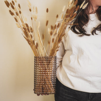 Housevitamin Vaas - Ribble - Glas - Bruin - 15x8x25cm - Home & Garden > Decor > Vases