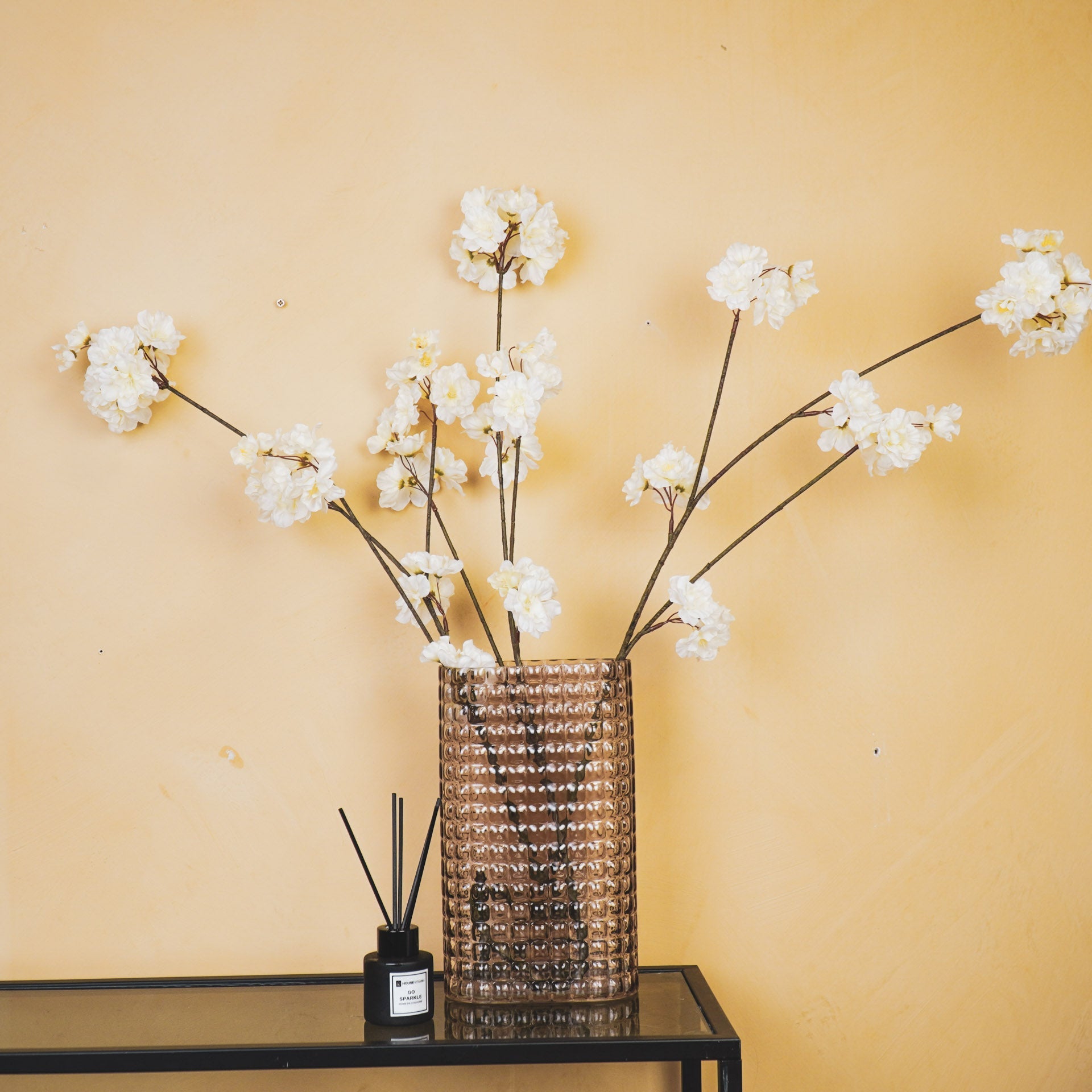 Housevitamin Vaas - Ribble - Glas - Bruin - 15x8x25cm - Home & Garden > Decor > Vases