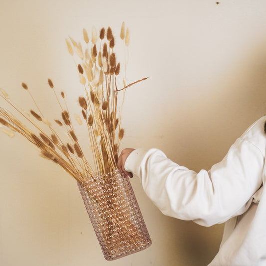 Housevitamin Vaas - Ribble - Glas - Roze - 15x8x25cm - Home & Garden > Decor > Vases