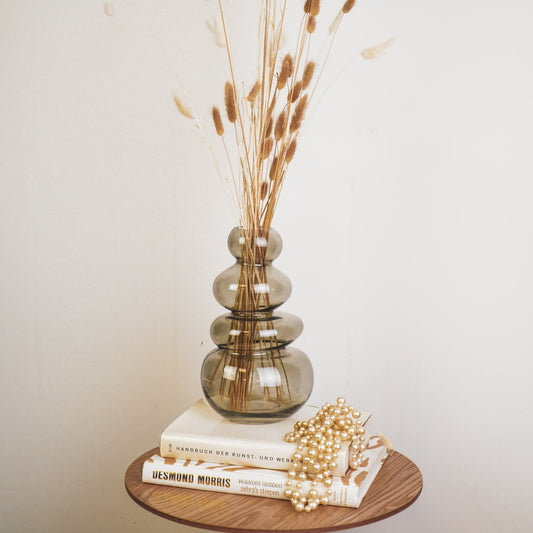 Housevitamin Vaas - Organisch - Glas - Rookachtig - 16x14x27cm - Home & Garden > Decor > Vases