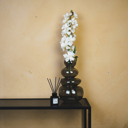 Housevitamin Vaas - Organisch - Glas - Rookachtig - 16x14x27cm - Home & Garden > Decor > Vases