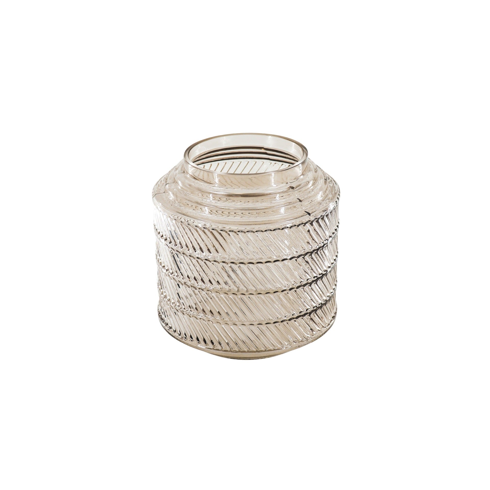 Housevitamin Vaas - Patroon - Glas - Bruin - 16x16cm - Home & Garden > Decor > Vases