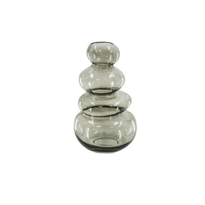 Housevitamin Vaas - Organisch - Glas - Rookachtig - 16x14x27cm - Home & Garden > Decor > Vases