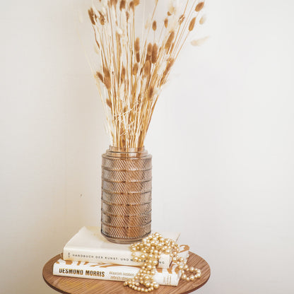 Housevitamin Vaas - Patroon - Glas - Bruin - 12,5x23cm - Home & Garden > Decor > Vases