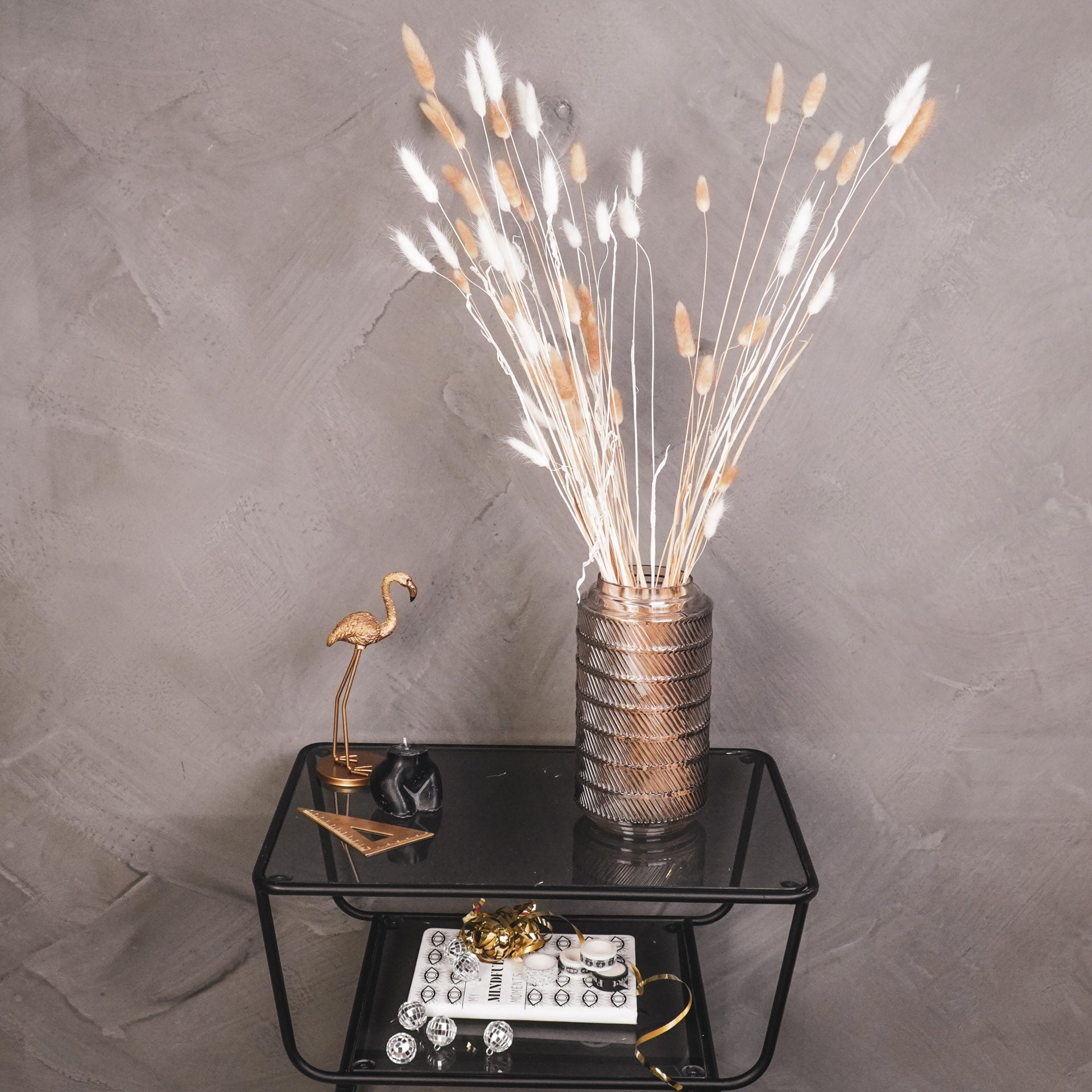 Housevitamin Vaas - Patroon - Glas - Bruin - 12,5x23cm - Home & Garden > Decor > Vases