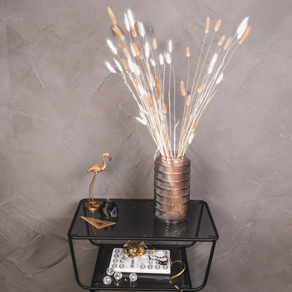 Housevitamin Vaas - Patroon - Glas - Bruin - 12,5x23cm - Home & Garden > Decor > Vases