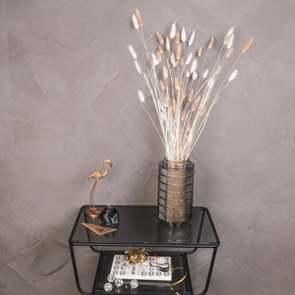 Housevitamin Vaas - Patroon - Glas - Rookglas - 12,5x23cm - Home & Garden > Decor > Vases