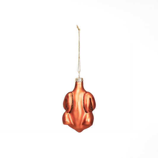 Kersthanger - Kalkoen - Glas - Bruin - 6,5x5,5x11,5cm Housevitamin