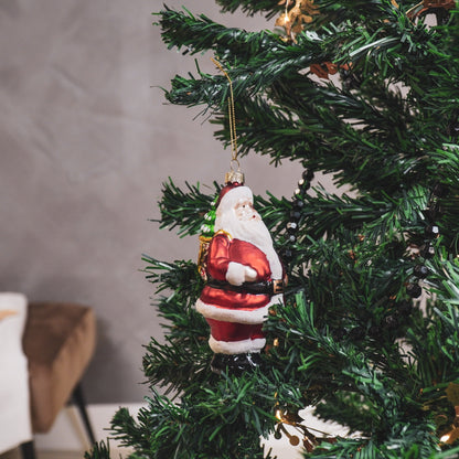 Kersthanger - Kerstman - Glas - Rood - 6,5x6,5x13cm Housevitamin Shop