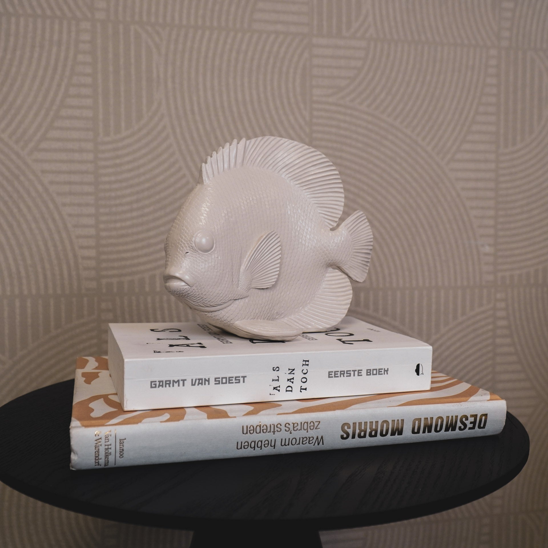 Housevitamin Ornament - Platte Vis - Polyresin - Beige - 19,5x10,5x16cm - Home & Garden > Decor