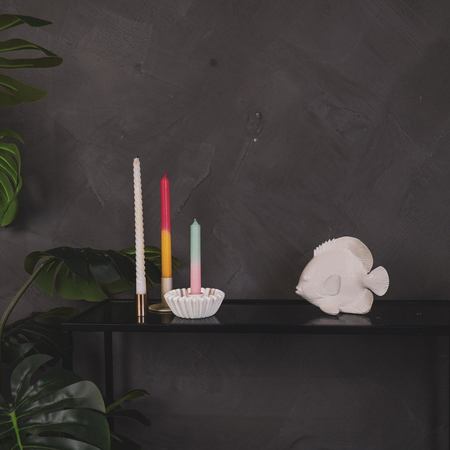 Housevitamin Ornament - Platte Vis - Polyresin - Beige - 19,5x10,5x16cm - Home & Garden > Decor