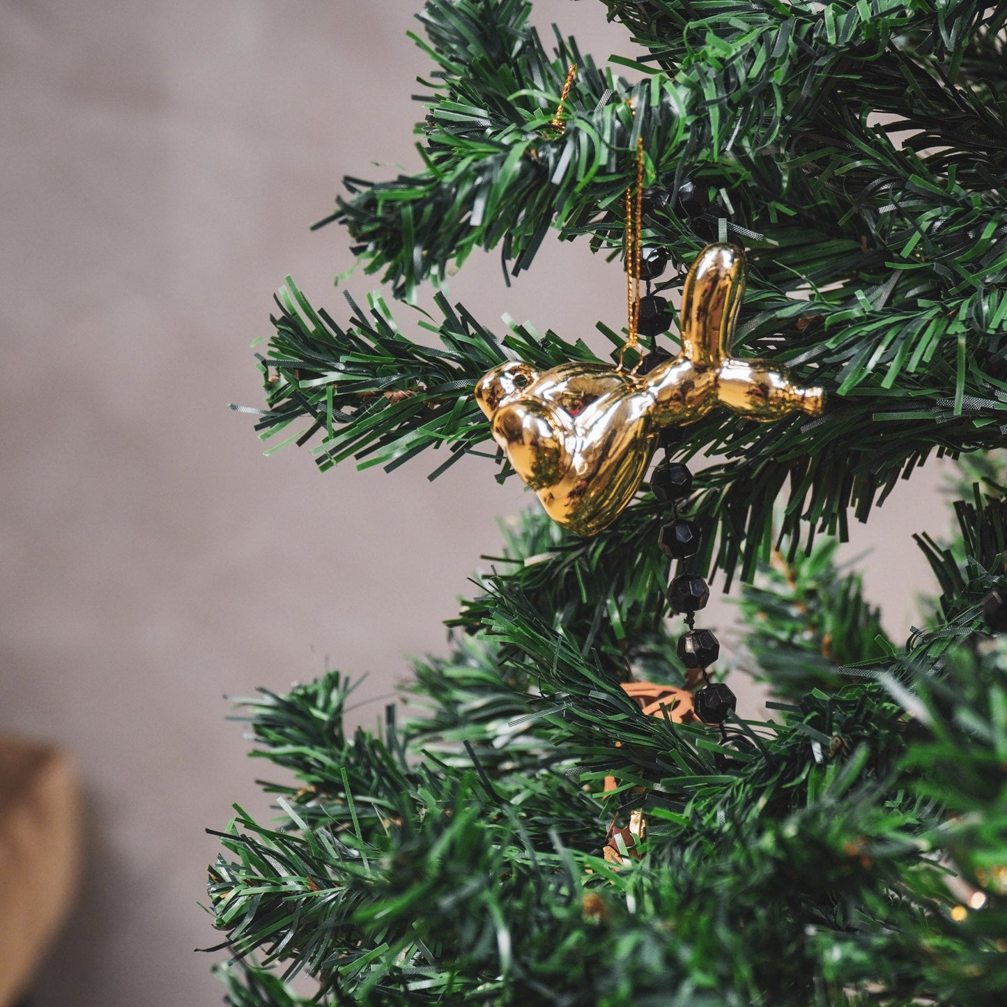 Ornament - Ballonnenhanger - Keramiek - Goud - 5,5x6,5cm Housevitamin