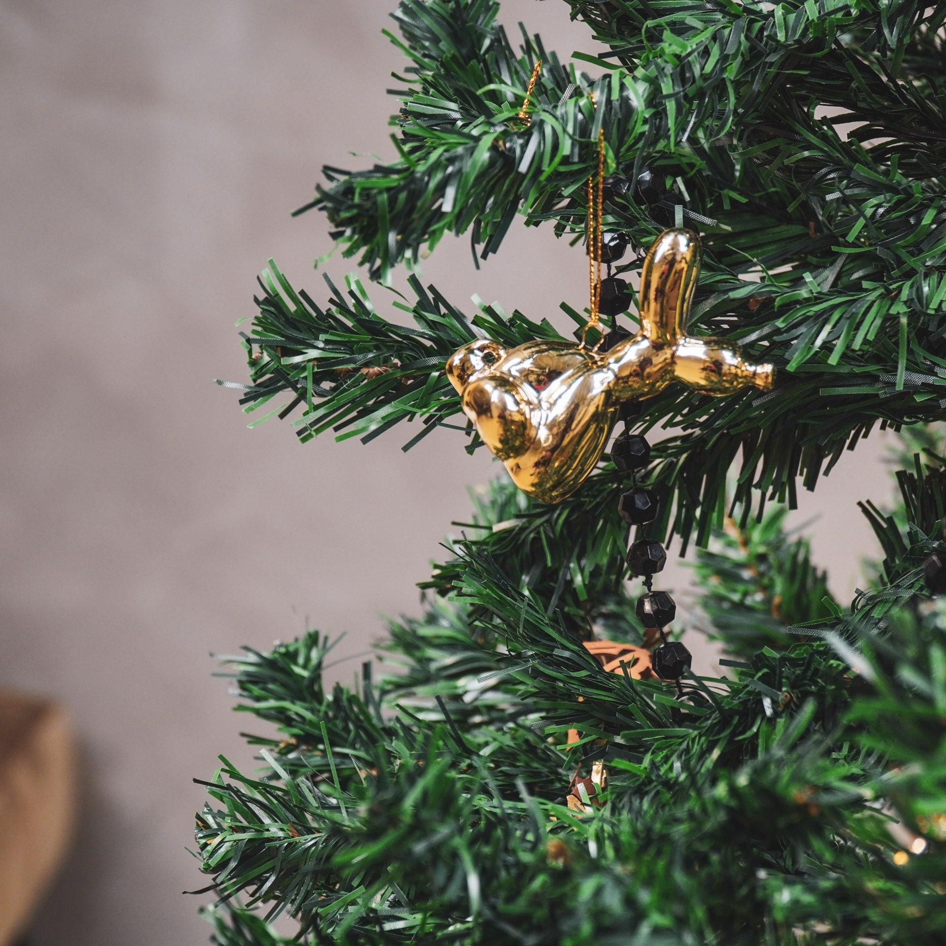 Ornament - Ballonnenhanger - Keramiek - Goud - 5,5x6,5cm Housevitamin