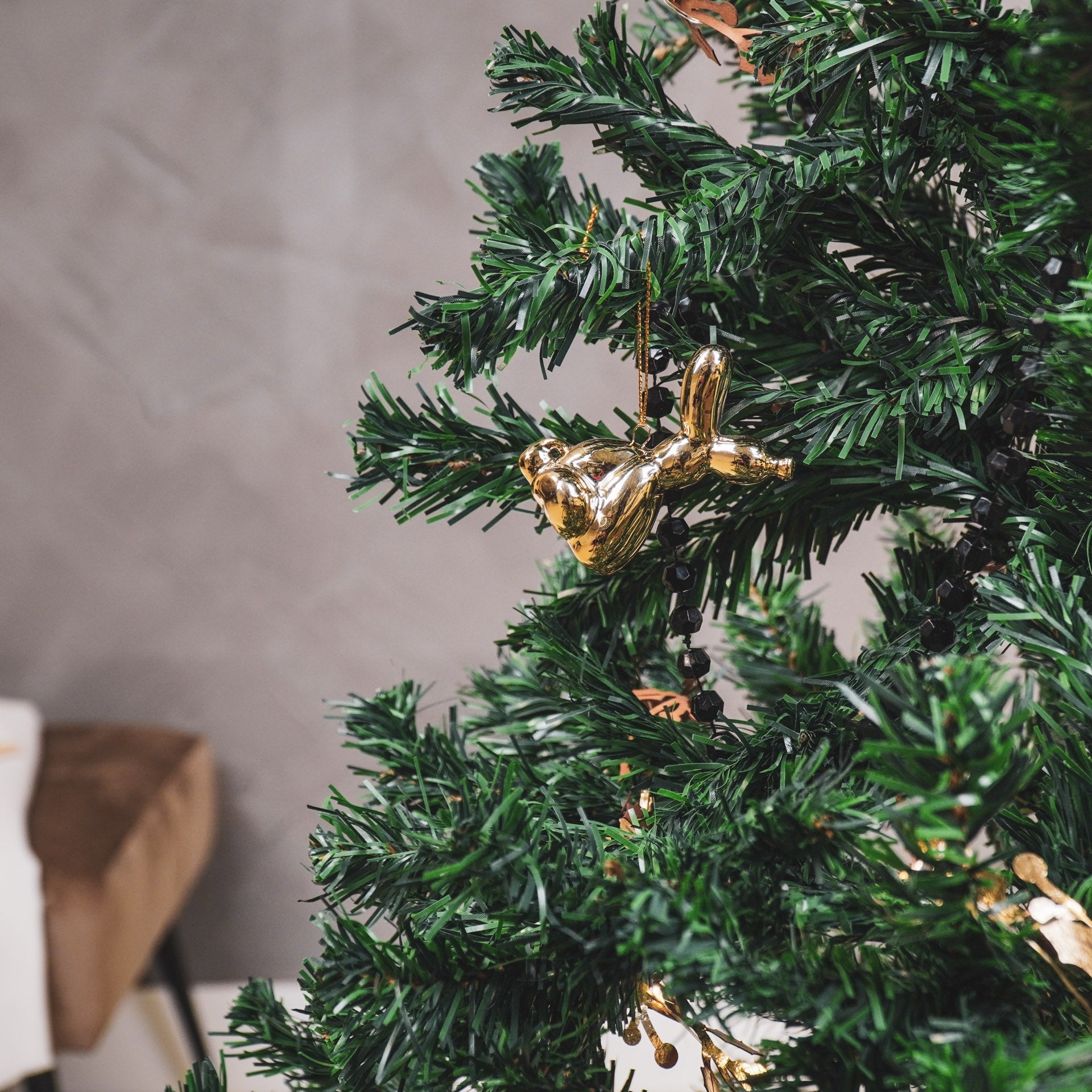 Ornament - Ballonnenhanger - Keramiek - Goud - 5,5x6,5cm Housevitamin