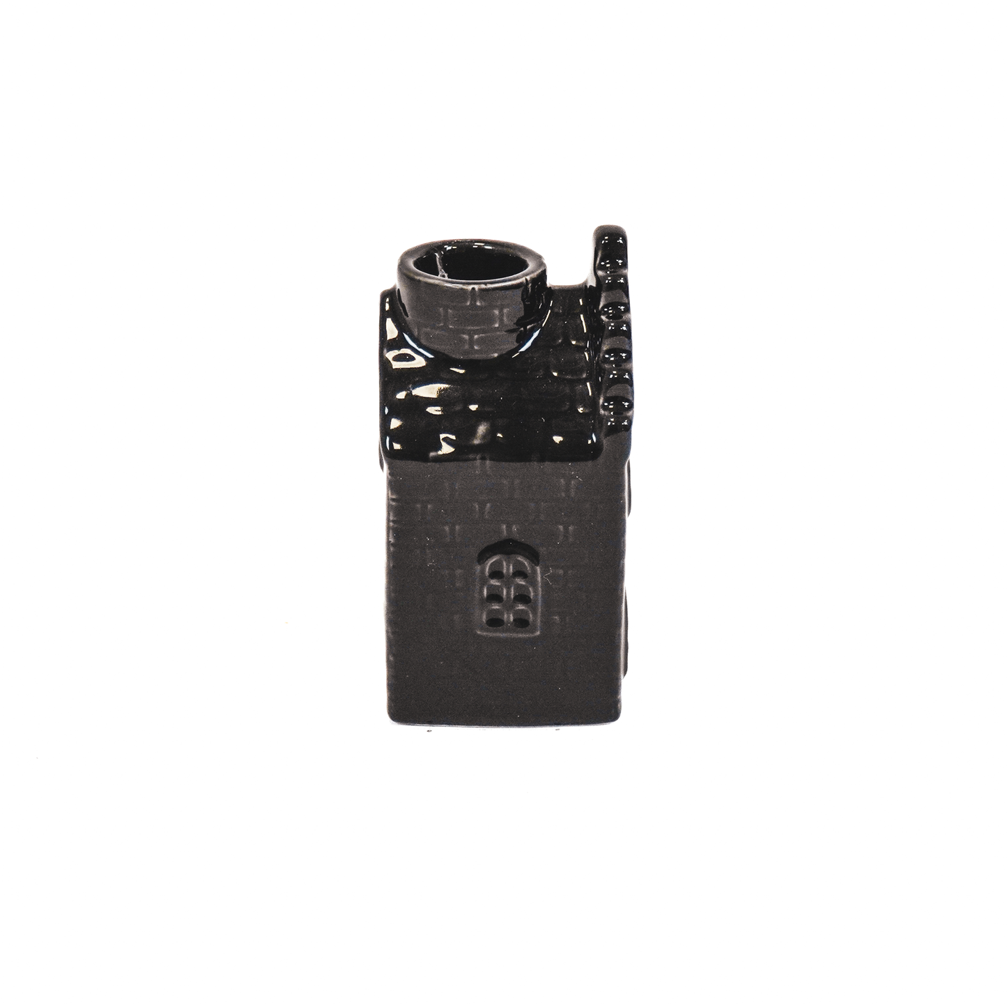 Housevitamin Kaarsenhouder - Huis - Keramiek - Zwart - 6x6x11cm - Home & Garden > Decor > Home Fragrances > Candles